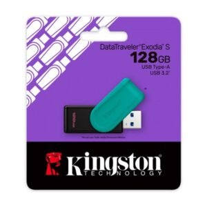 Kingston DataTraveler Exodia S 128 GB – Negro/Turquesa – DTXS/128GB