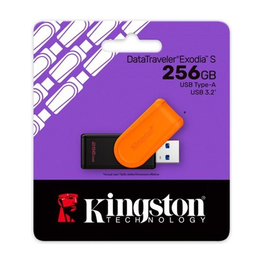 Kingston DataTraveler Exodia S 256 GB – Negro/Naranja – DTXS/256GB