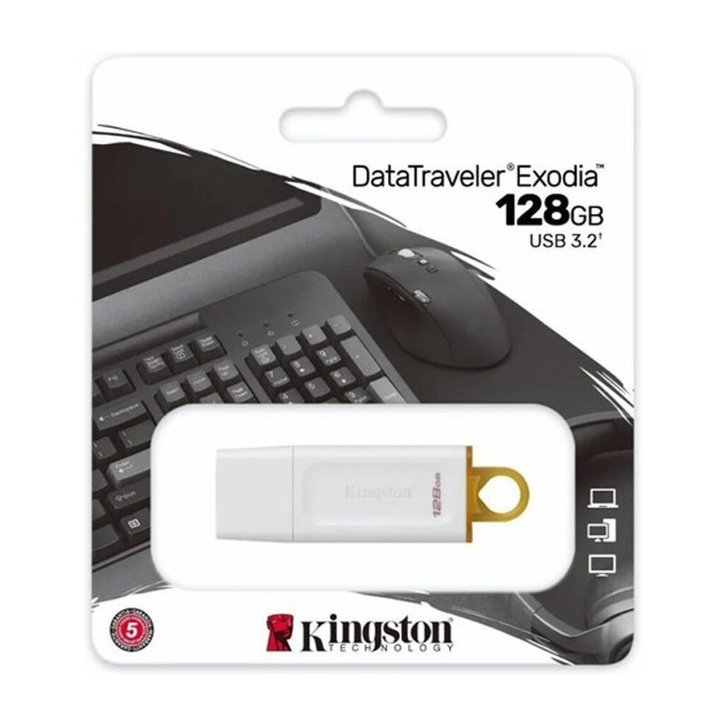 kingston Data traveler Exodia – 128GB – Blanca – KC-U2G128-5R