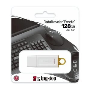 kingston Data traveler Exodia – 128GB – Blanca – KC-U2G128-5R