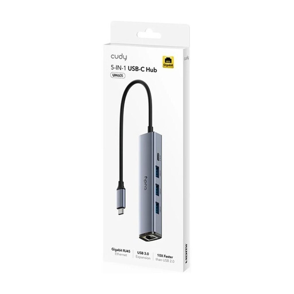 Hub Cudy USB-C – 5 en 1 – UH605