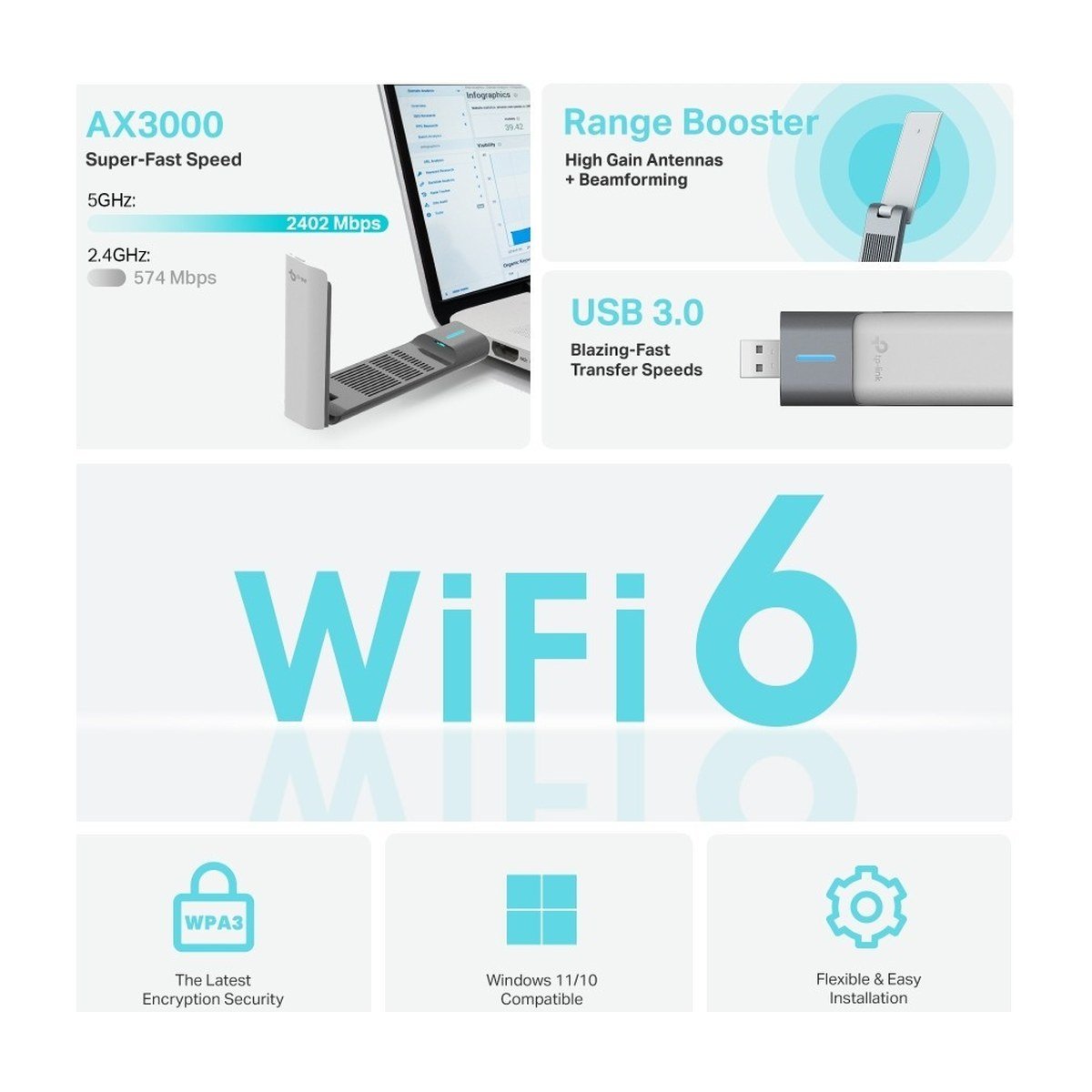 Sistema WIFI Tp-Link AX3000 – Archer TX50UH