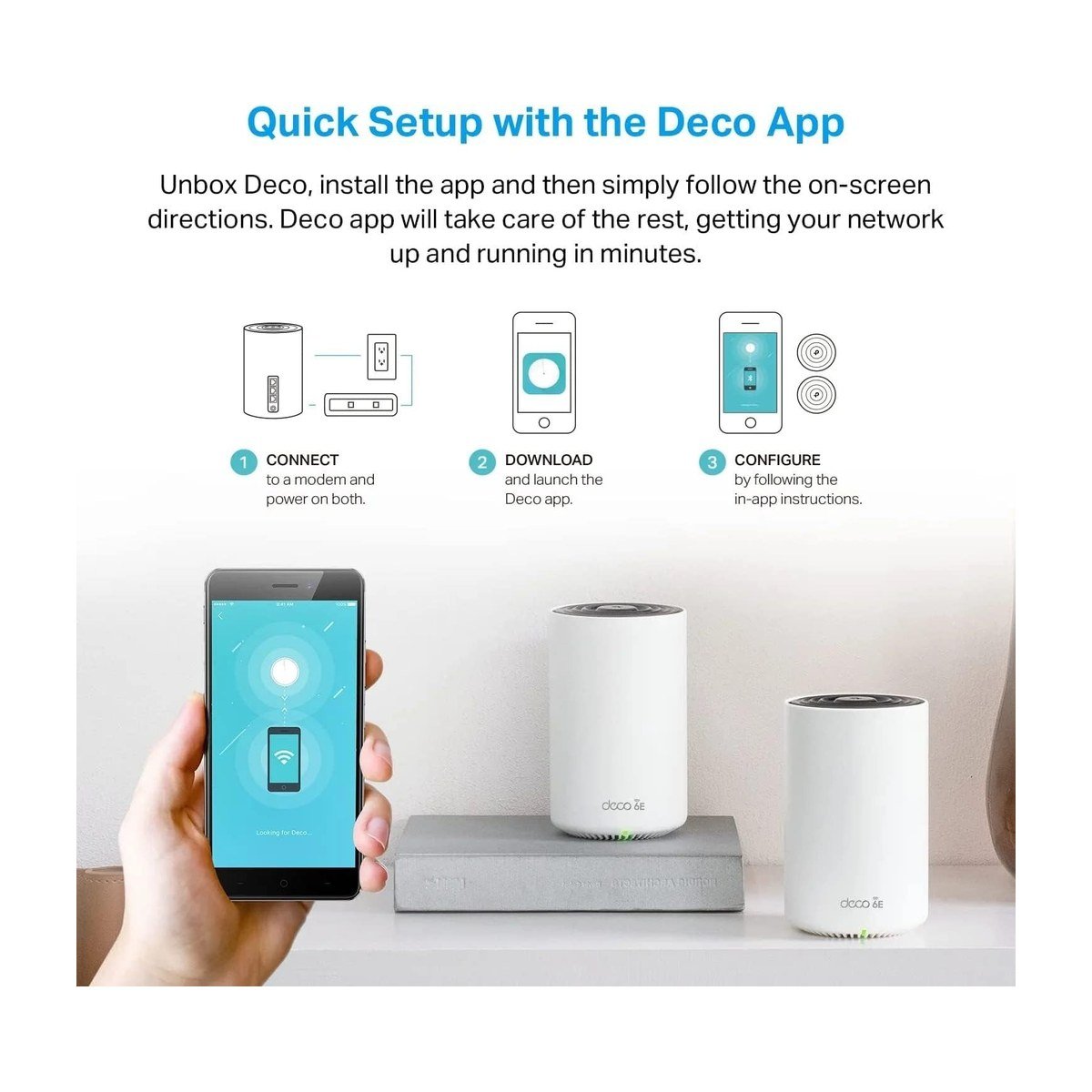 Sistema WIFI Tplink Router Deco XE75 Pro 3 Pack – AXE5400 Mesh Wi-Fi 6E