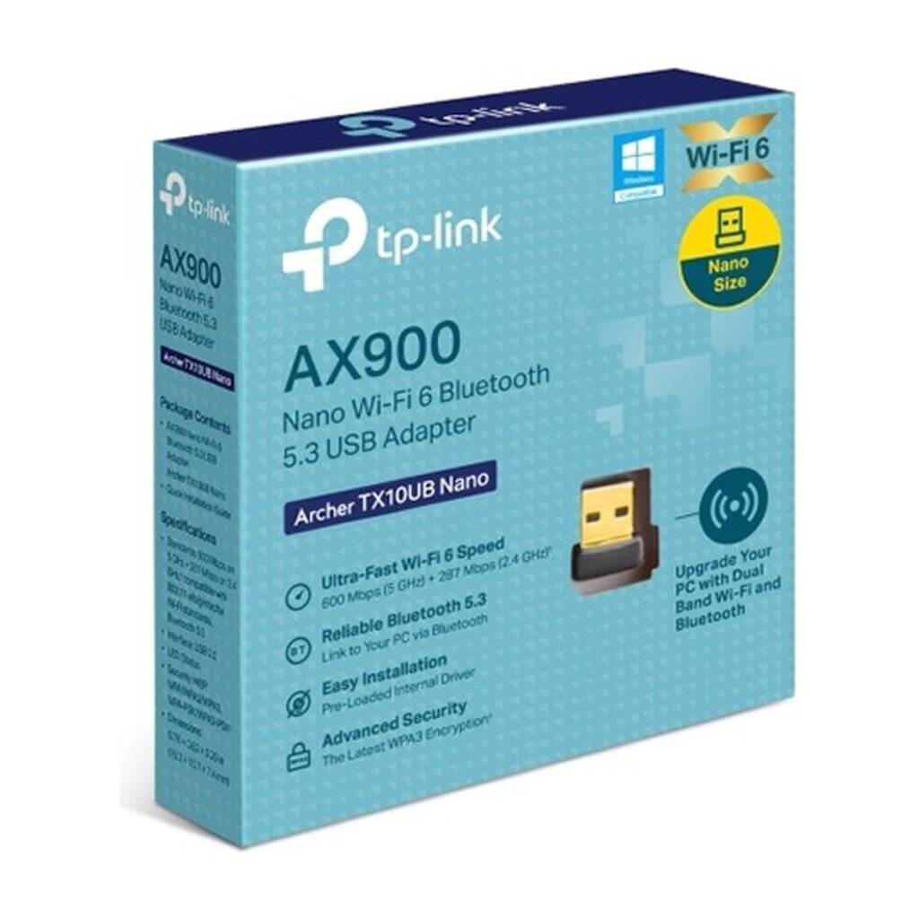 Adaptador USB TP-Link Archer TX10UB Nano – WIFI 6 AX900 – Bluetooth 5.3