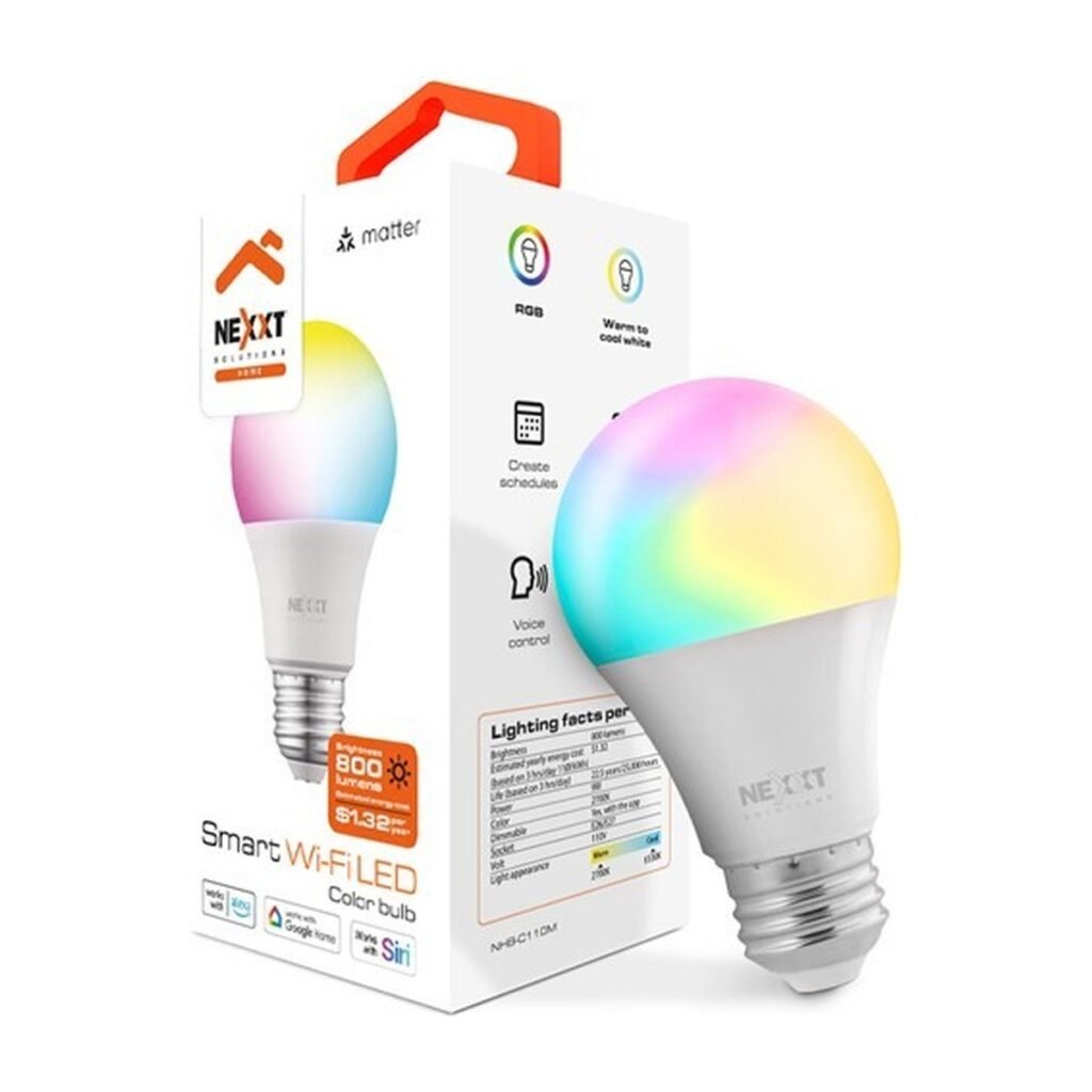 Bombillo Inteligente Nexxt Home Smart Wifi Led Color buld – NHB-C110M