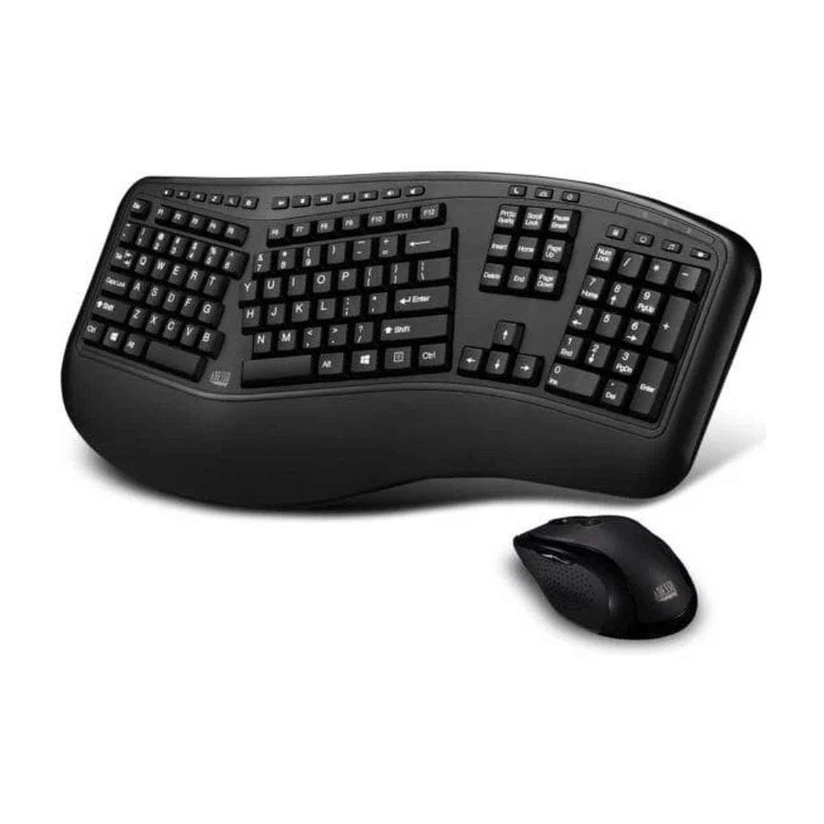 TECLADO ERGONOMICO Y MOUSE ADESSO - INALAMBRICO
