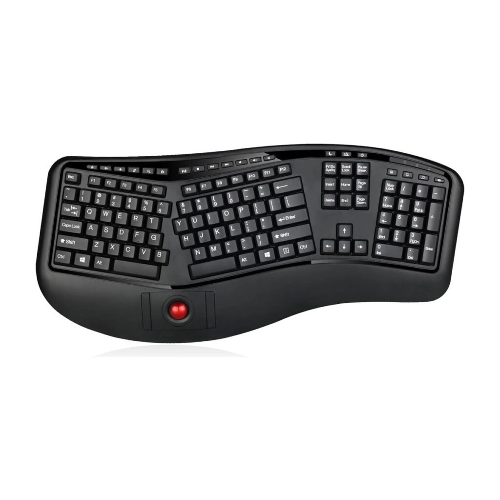 TECLADO ERGONOMICO ADESSO - CON TRACKBALL - INALAMBRICO
