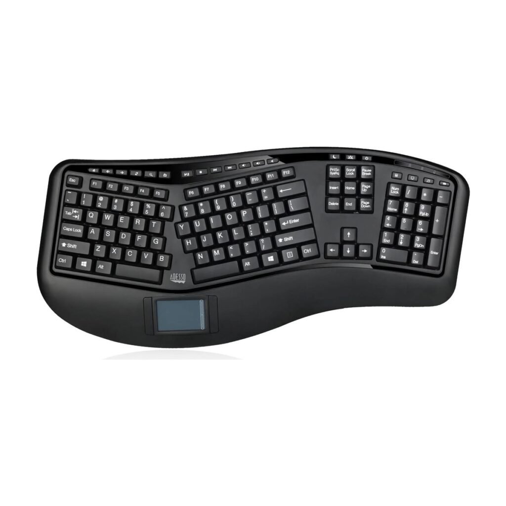 TECLADO ERGONOMICO ADESSO - CON TOUCHPAD - INALAMBRICO