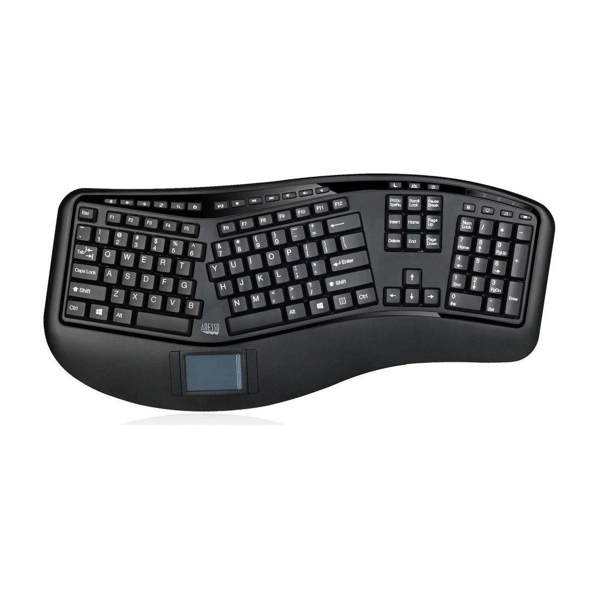 TECLADO ERGONOMICO ADESSO - CON TOUCHPAD - INALAMBRICO