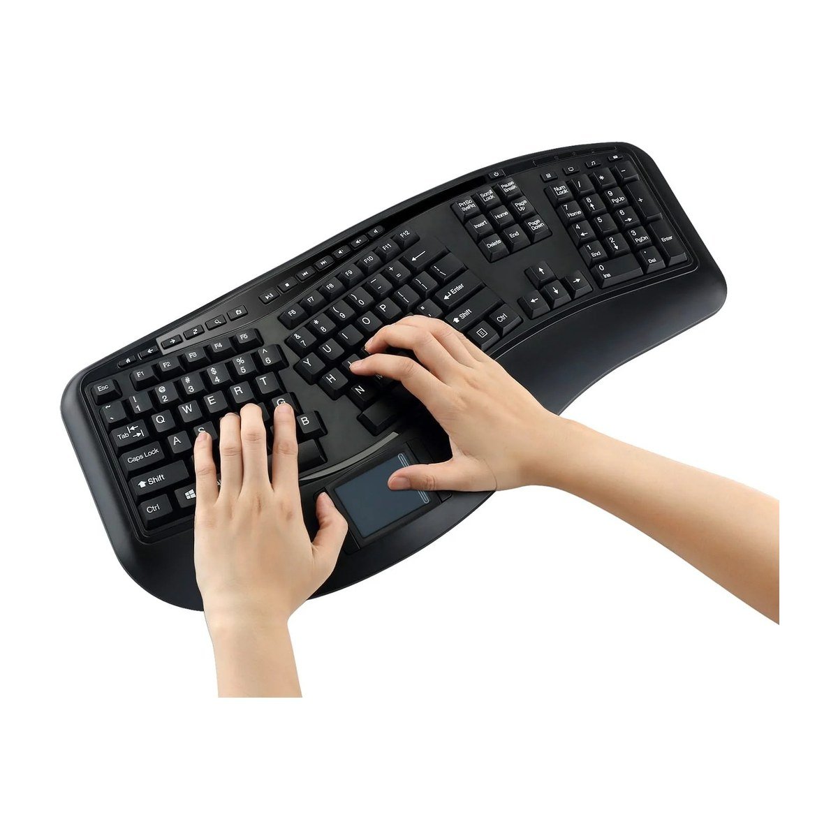 TECLADO ERGONOMICO ADESSO - CON TOUCHPAD - INALAMBRICO
