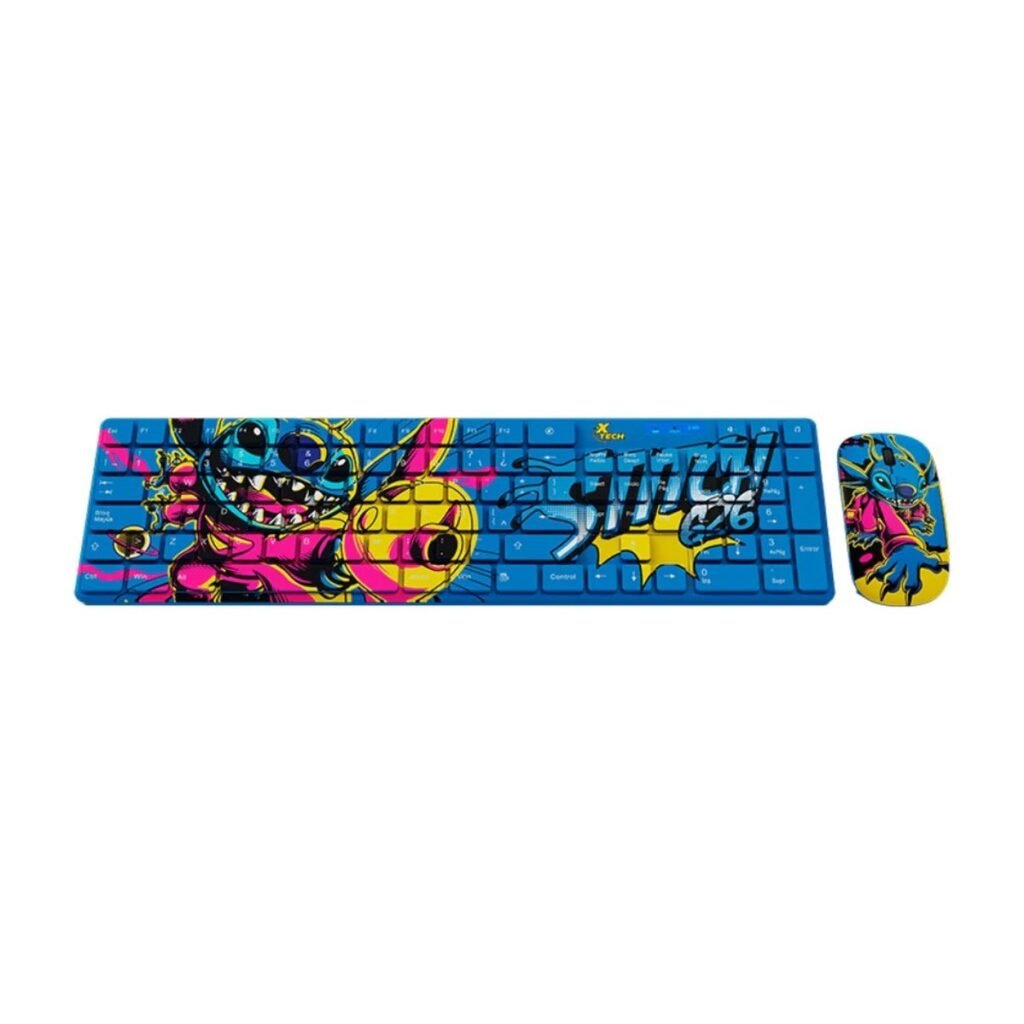 Teclado y Mouse Xtech Disney Stich