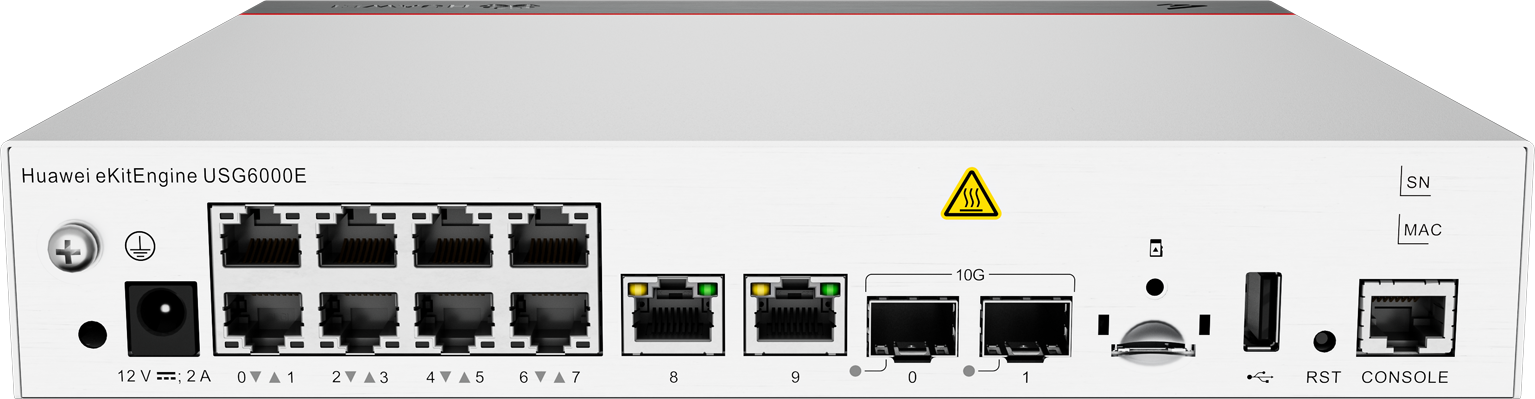 FIREWALL HUAWEI EKITENGINE USG6000E-S0 - 10 PUESTO GE RJ45 - 2 PUESTOS 10GE SFP+