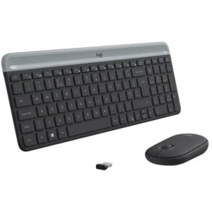 Teclado y Mouse Logitech MK470 - Inalámbrico - Slim - Negro