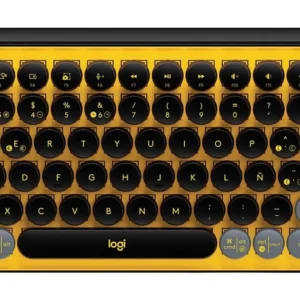 Teclado Logitech Pop Keys Mecanico - BT - Amarillo
