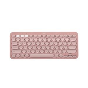Teclado Mini Logitech Pebble Keys 2 K380s - Bluetooth - Rosa