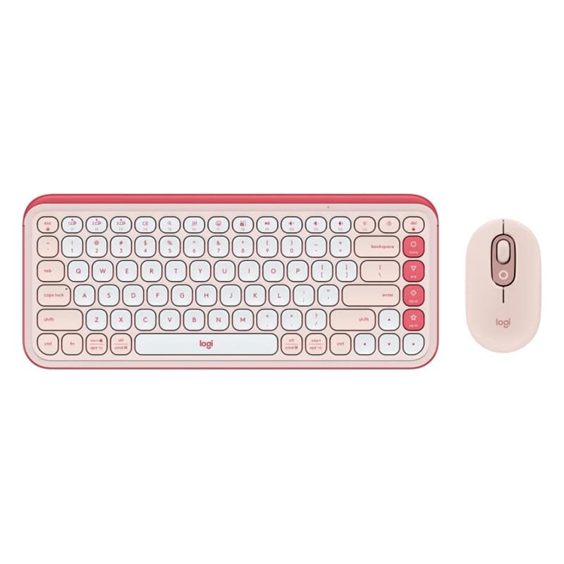 Teclado y Mouse Logitech POP - Inalambrico - Rosado