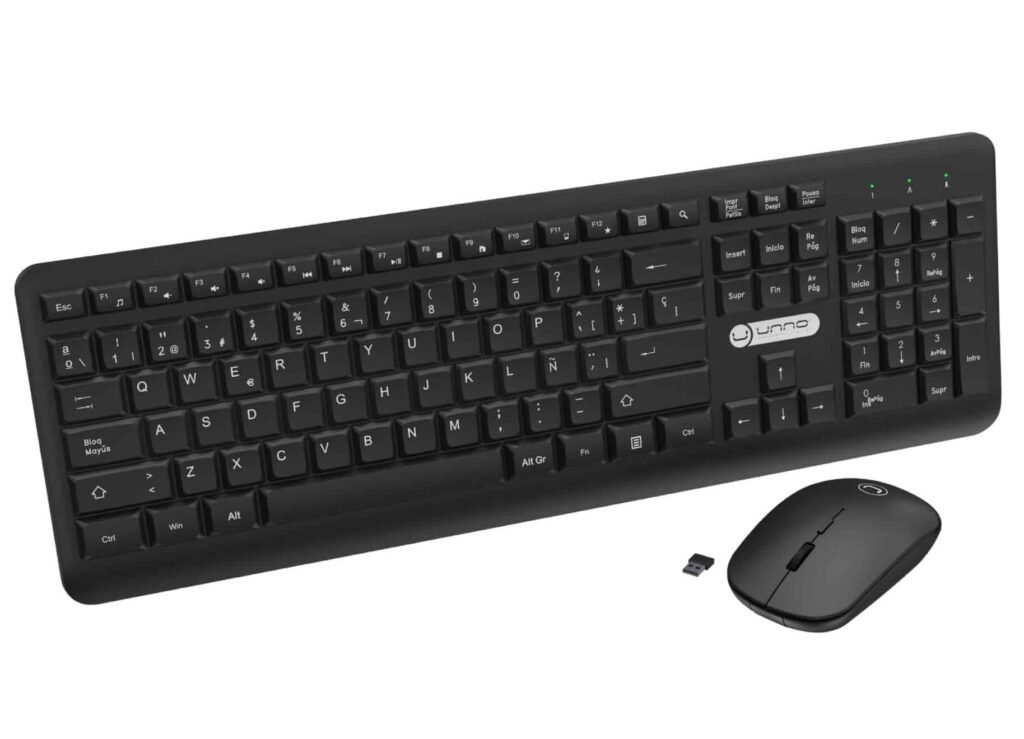 TECLADO Y MOUSE UNNO KLASS - INALAMBRICO - ESPAÑOL