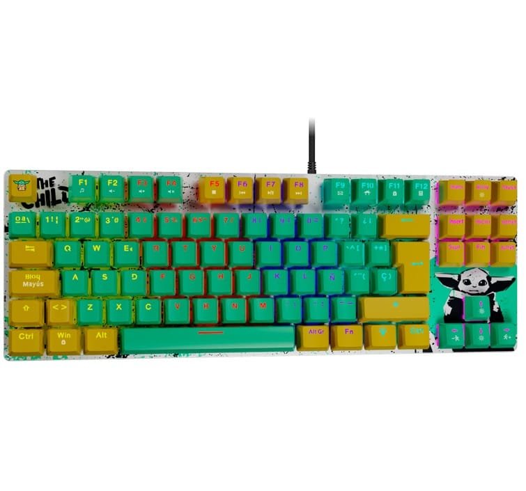 TECLADO GAMING PRIMUS BALLISTA 81T - STAR WARS GROGU - VERDE
