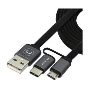 Cable UNNO 2 en 1 Tipo C y Micro USB – 1m – CB4056GY
