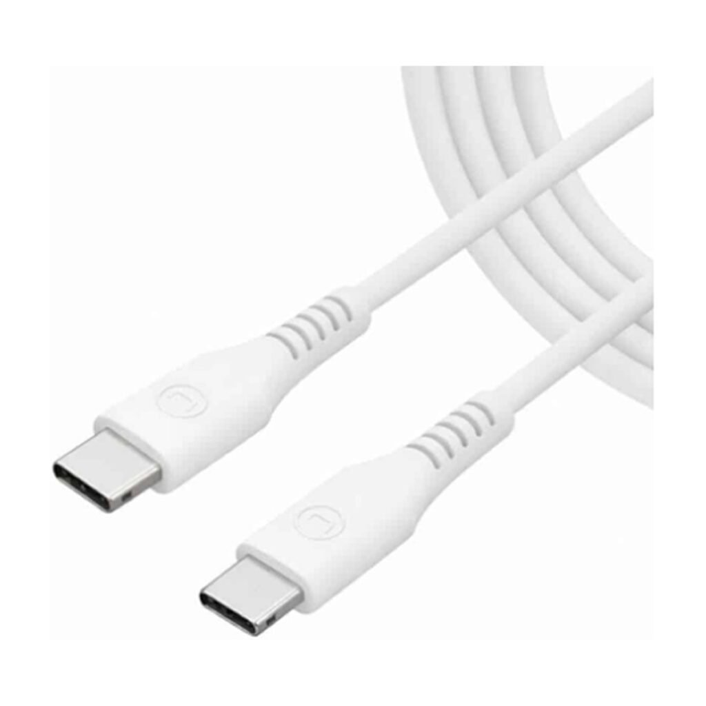 Unno Tekno Cable USB-C a USB-C – Ultra Charge – Blanco – 1.5m