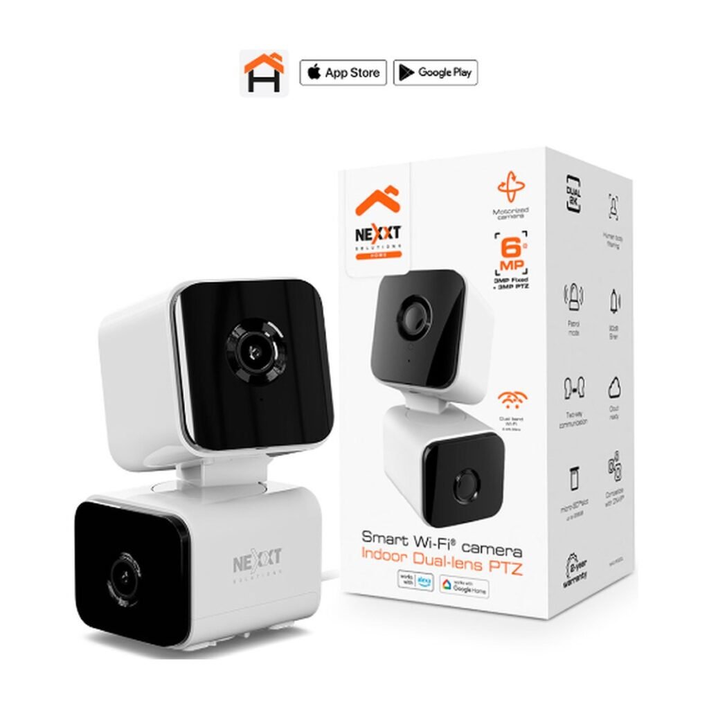 Camara Inteligente de Dos Lentes – Dual 2K – 6MP – Blanca – NHC-IP30DL