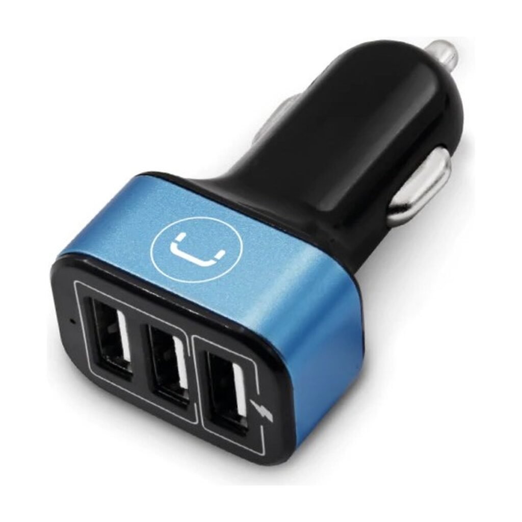 Cargador UNNO TEKNO para carro – 3 puertos USB Carga rapida 6A – PW5022BK