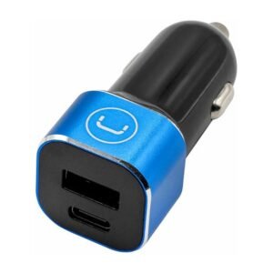 Cargador UNNO TEKNO para carro Doble Puerto – x1 puertos USB-A y x1 Tipo C Carga rapida 28W – PW5025BK