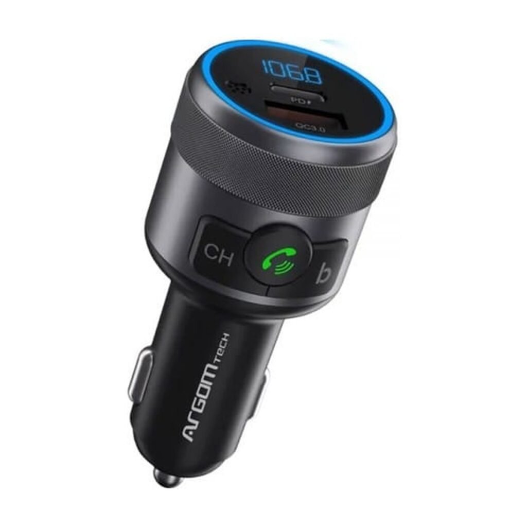 Cargador para Carro Argom con Bluetooth Spectro T1 – 42W – ARC-AC0343BK