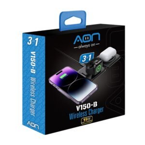 Cargador AON 3 en 1 Wireless V150-B – AO-WC-2006