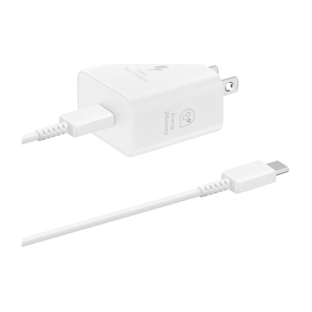 Cargador Samsung 25W con Cable – Tipo C – Blanco – EP-T2510XWTGTW