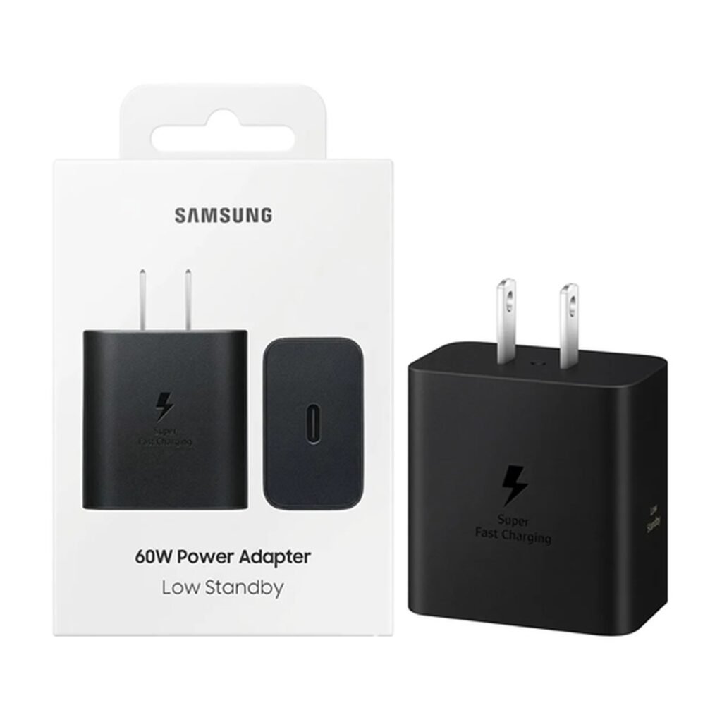 Cargador Samsung 60W Power Adapter Low Standby – Tipo C – Negro – EPT6010NBEGCA