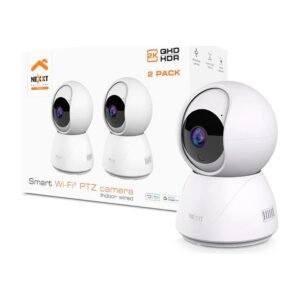 Camara Nexxt Home Smart Wifi PTZ Indoor Wired Pack de 2 – 2K – Blanca – NHC-IP11 2PK