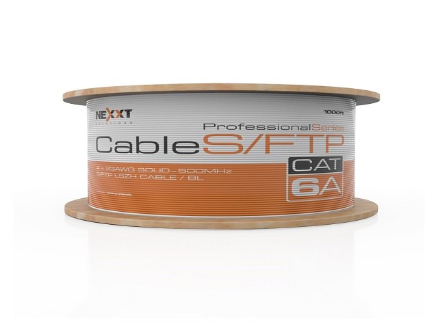 BOBINA DE CABLE DE RED NEXXT ENTERPRISE CAT6A S/FTP – 305 M – 23AWG – LSZH