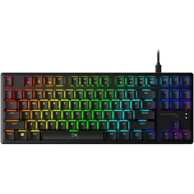 TECLADO HYPERX ALLOY ORIGINS CORE – RGB – SWITCH HYPERX RED – USB-C – INGLÉS