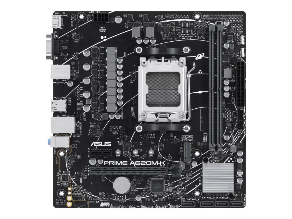 TARJETA MADRE ASUS PRIME A620M-K – MICRO ATX – AM5 – AMD A620