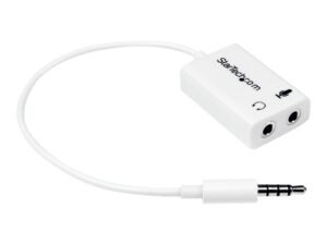 ADAPTADOR DIVISOR DE AUDÍFONOS STARTECH.COM – 3,5 MM – MICRÓFONO Y AUDÍFONOS – BLANCO