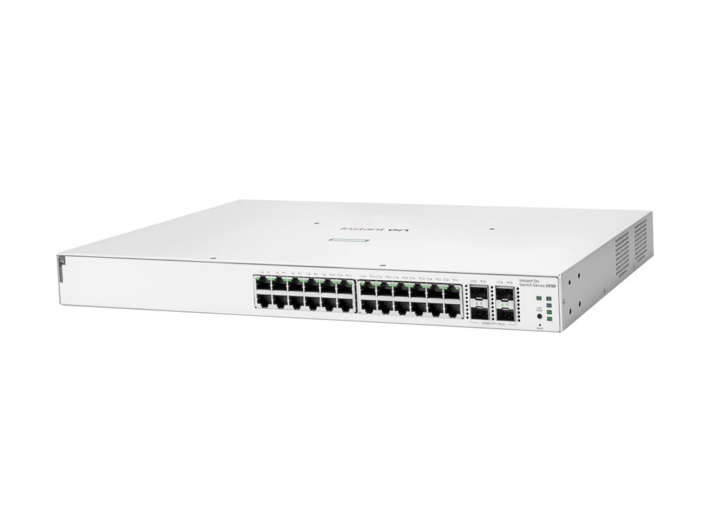 SWITCH HPE INSTANT ON 1930 24G POE – 24 PUERTOS + 4 SFP+ – 370W – CAPA 3