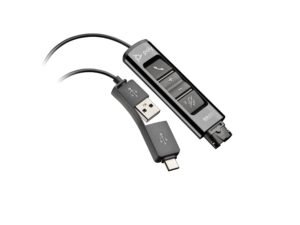 CABLE POLY DA85 PARA AUDÍFONOS – USB-C A QUICK DISCONNECT – 1.3 M – NEGRO