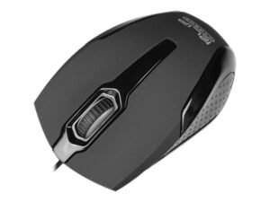 MOUSE KLIP XTREME KMO-120BK – ALÁMBRICO USB – RUEDA ILUMINADA – NEGRO
