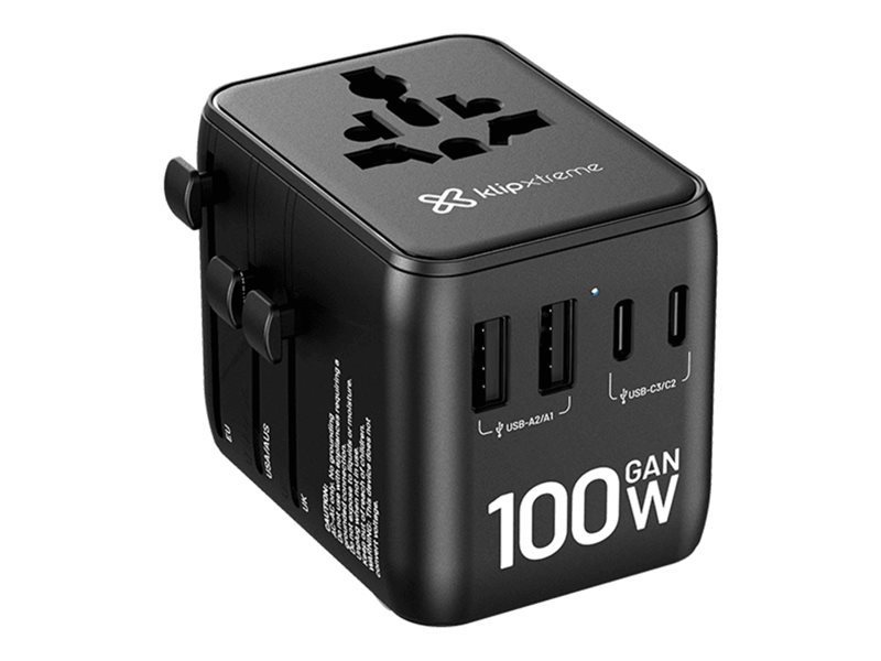 CARGADOR DE PARED KLIP XTREME KMC-750 – 10 USB-A Y 2 USB-C – 100W USB