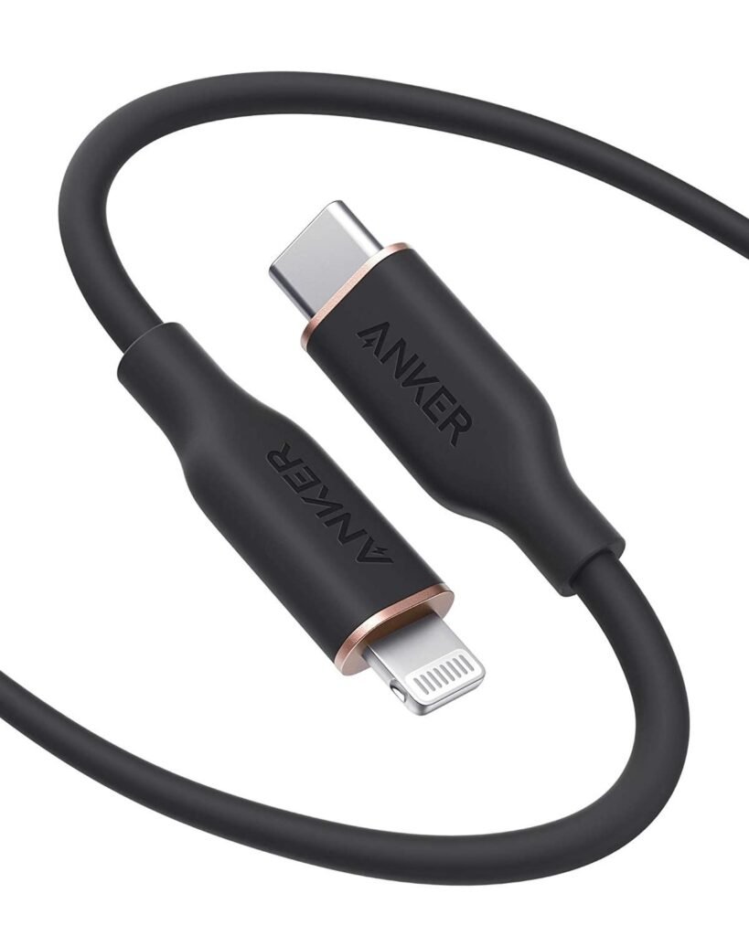 CABLE ANKER POWERLINE III FLOW USB-C A LIGHTNING – 6 PIES – NEGRO