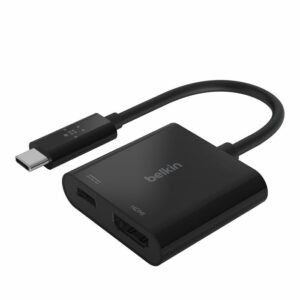 ADAPTADOR BELKIN USB-C A HDMI + CARGA – 4K 60HZ – PD 60W – NEGRO