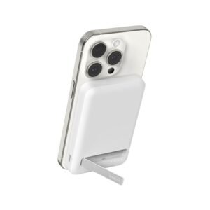 POWER BANK MAGNÉTICO BELKIN BOOSTCHARGE PRO 5.000 MAH – QI2 15W – SOPORTE – BLANCO