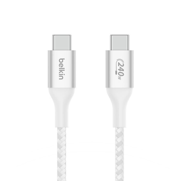 CABLE BELKIN BOOSTCHARGE USB-C A USB-C – HASTA 240W – 2 M – BLANCO