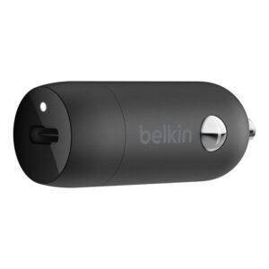 CARGADOR PARA CARRO BELKIN – USB-C PD – 20W – NEGRO