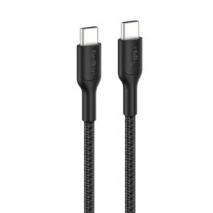 CABLE BELKIN ENA008FQ2MBK – USB-C TRENZADO – PARA NINTENDO SWITCH 2 – NEGRO
