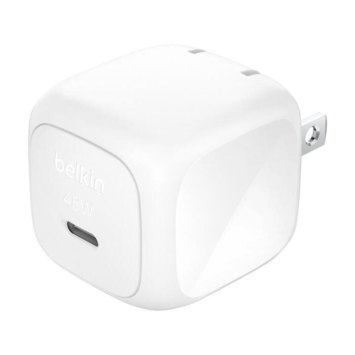 CARGADOR DE PARED BELKIN BOOSTCHARGE – USB-C PD – 45W – COMPACTO – BLANCO