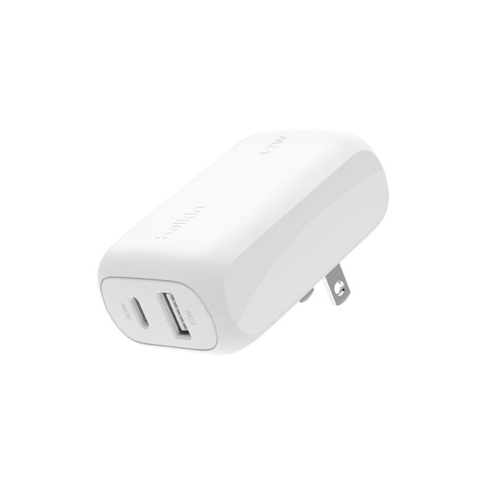 CARGADOR DE PARED BELKIN BOOSTCHARGE – DOBLE PUERTO – 42W – BLANCO