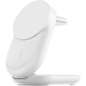 CARGADOR MAGNÉTICO PLEGABLE BELKIN ULTRACHARGE 3 EN 1 COMPACT – QI2 25W – BLANCO