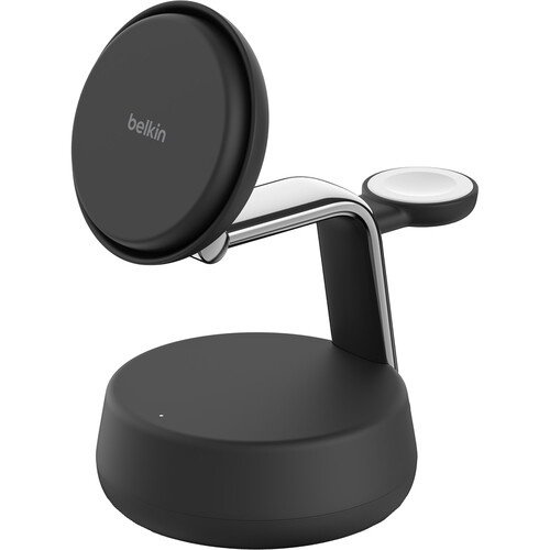 BASE DE CARGA MAGNÉTICA BELKIN ULTRACHARGE PRO 3 EN 1 – QI2 25W – GRIS